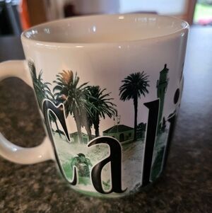 This Great CALIFORNIA Mug By AMERICA WARE Has Raised Embossed Lettering.